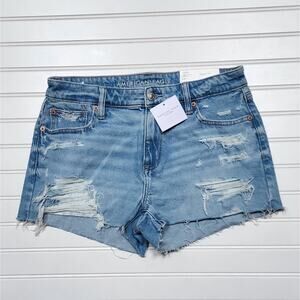 NWT American Eagle Women's Stretch High-Rise Perfect Shortie Denim Shorts Size 4